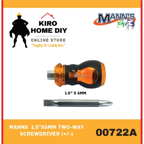 MANN'S  1.5"x6mm Two-Way Screwdriver (+/-) - 00722A