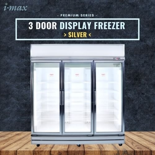 Silver 3 Door Display Freezer (Premium) Freezer Premium Display Series Display Series Malaysia, Selangor, Kuala Lumpur (KL), Penang, Sabah Supplier, Manufacturer, Supply, Supplies | POWER COOL EQUIPMENTS (M) SDN BHD