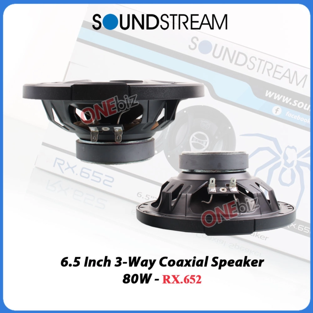 Soundstream 6.5 Inch 3-Way Coaxial Speaker 80W - RX.652