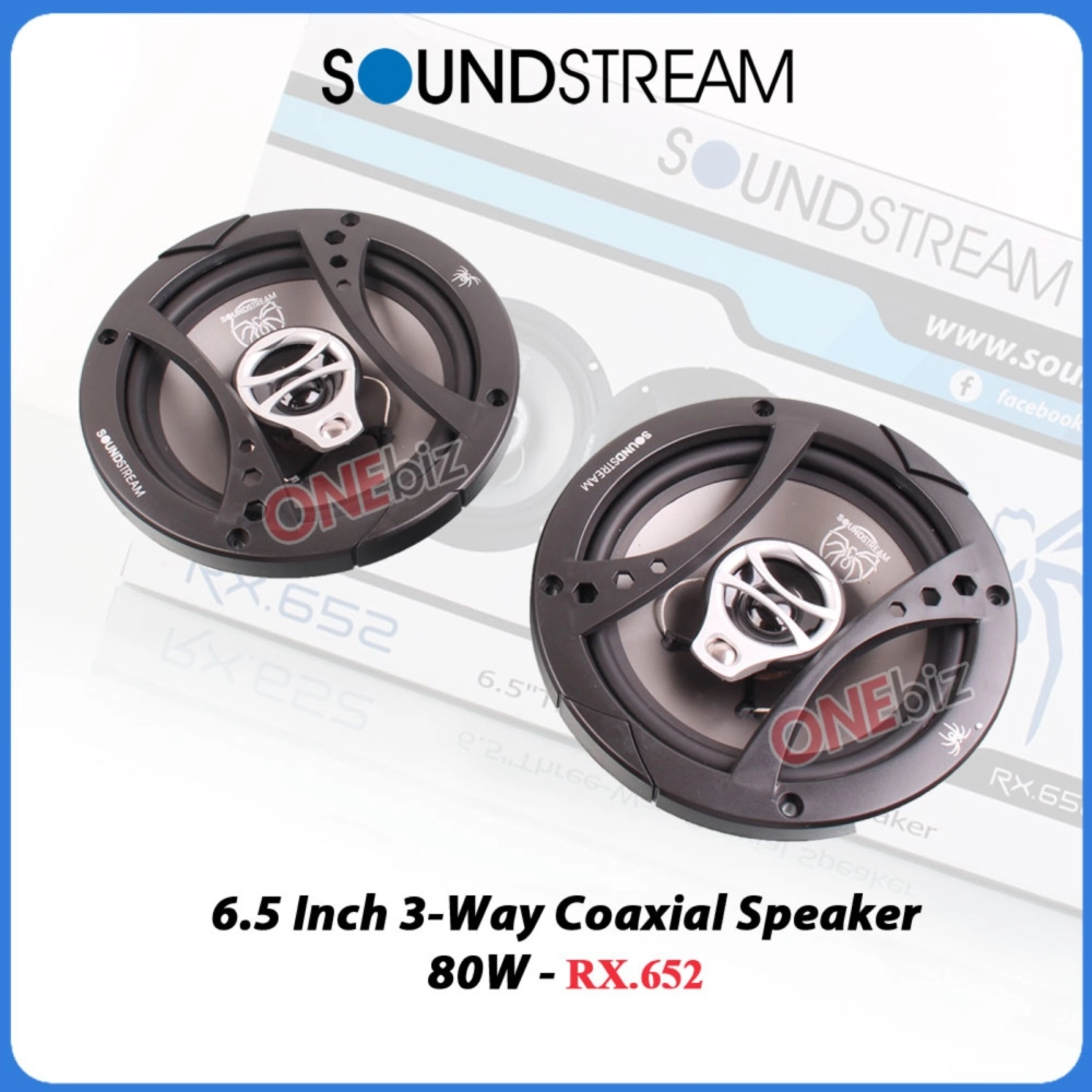 Soundstream 6.5 Inch 3-Way Coaxial Speaker 80W - RX.652