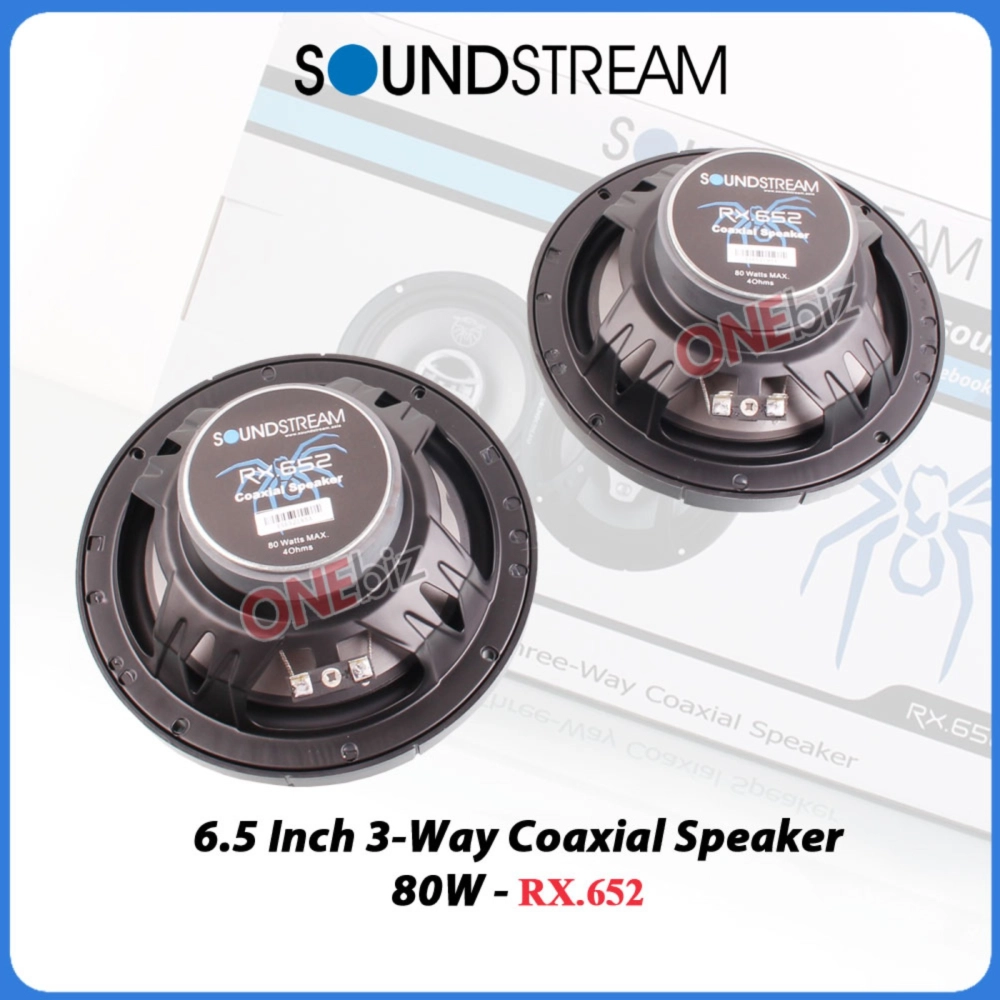 Soundstream 6.5 Inch 3-Way Coaxial Speaker 80W - RX.652