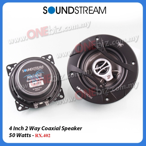 Soundstream 4 Inch 2 Way Coaxial Speaker 50 Watts - RX.402