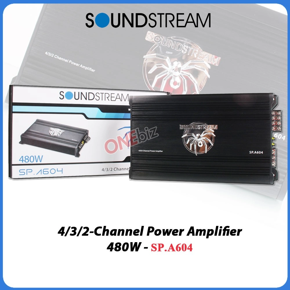 Soundstream 4/3/2-Channel Power Amplifier 480W - SP.A604