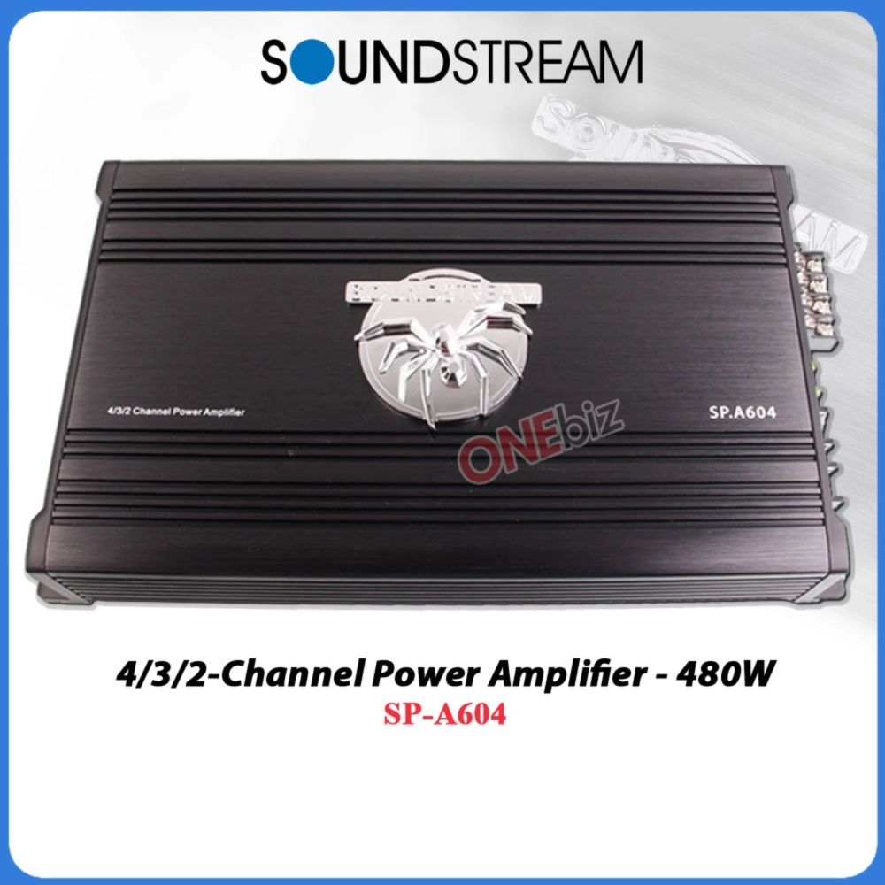 Soundstream 4/3/2-Channel Power Amplifier - 480W + 6.5 Inch 3-Way Coaxial Speaker - 80W - SS-AP652604