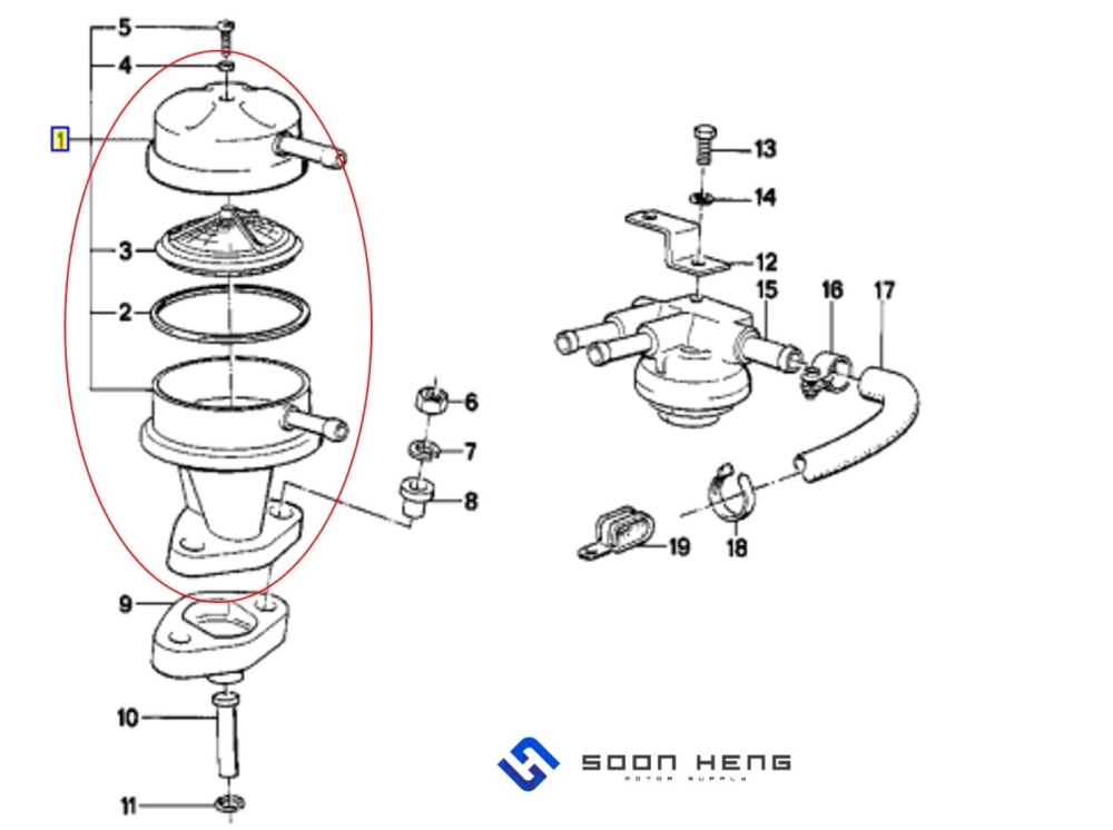 BMW E21 and E12 with Engine M20 - Fuel Pump/ Fuel Supply (PIERBURG)