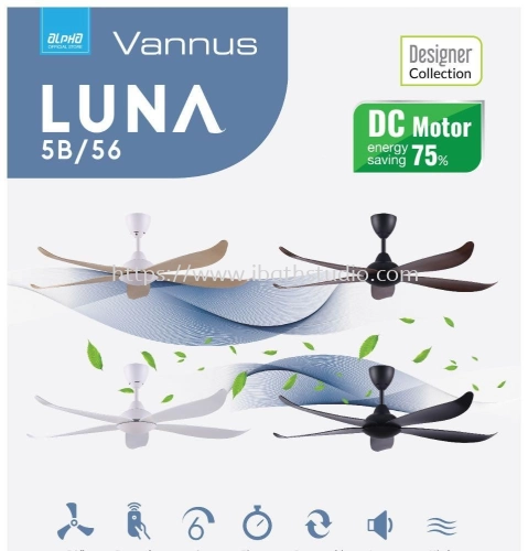 ALPHA VANNUS LUNA 5B/56 CEILING FAN