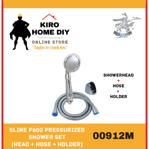 SLINE P600 Pressurized Shower Set (Head + Hose + Holder) - 00912M