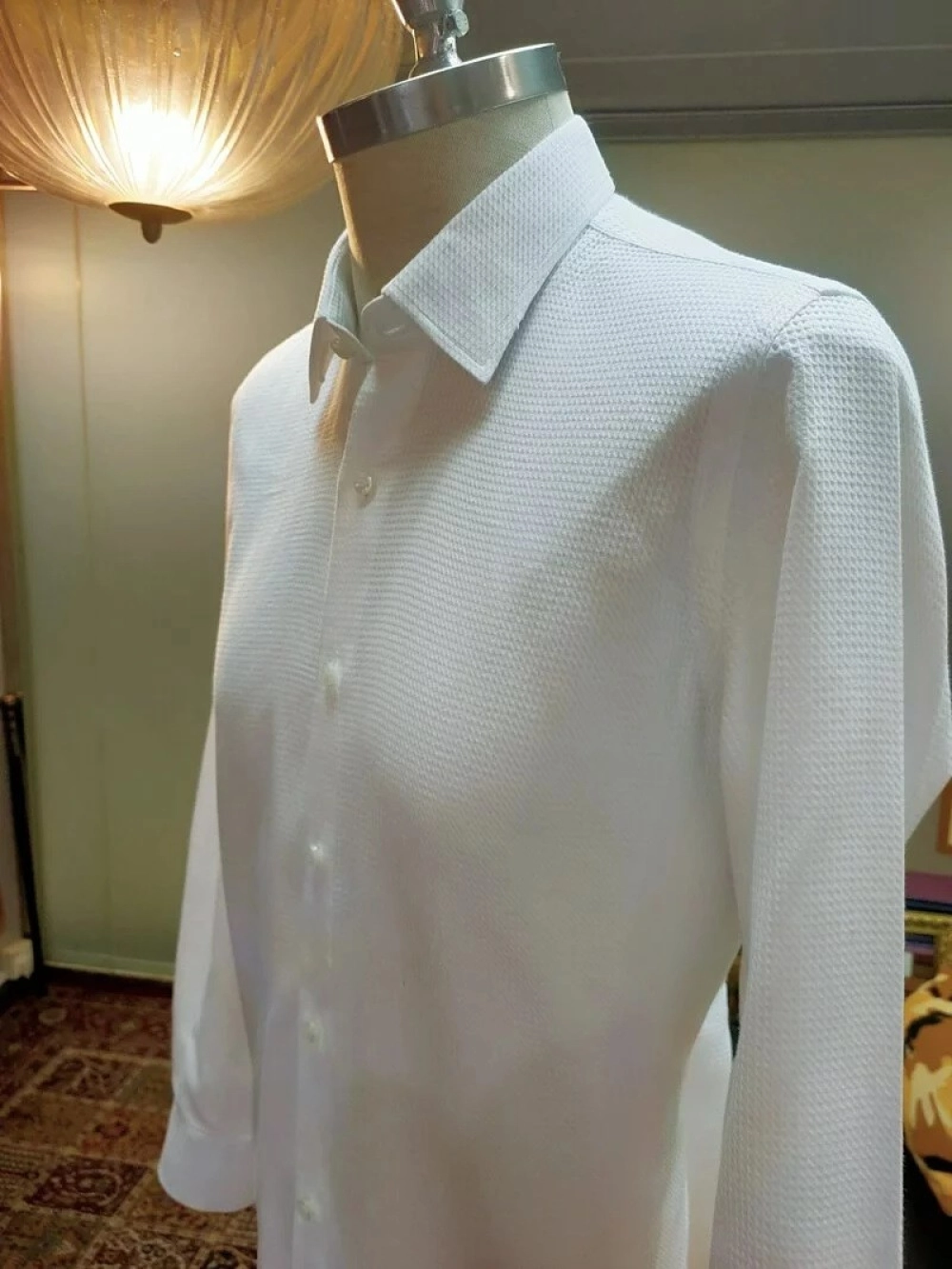 Bespoke Pattern White Shirt