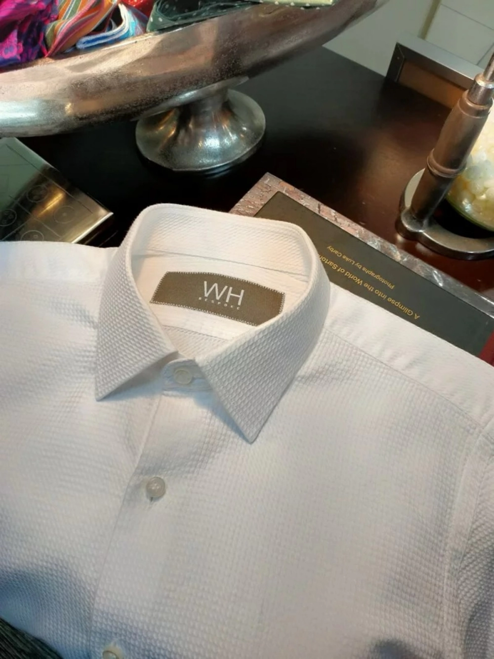Bespoke Pattern White Shirt