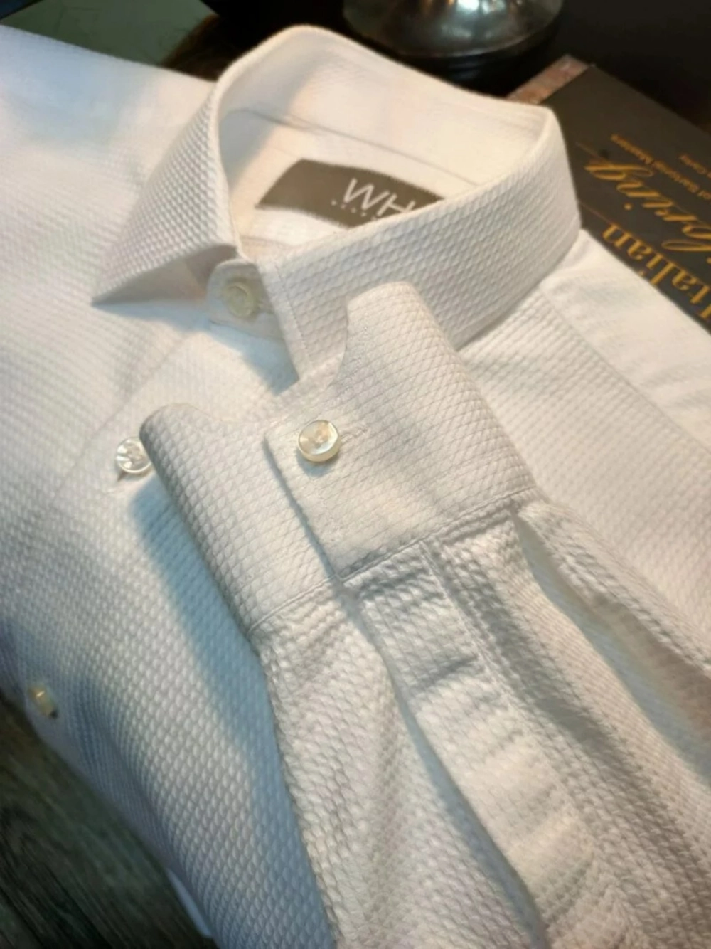 Bespoke Pattern White Shirt