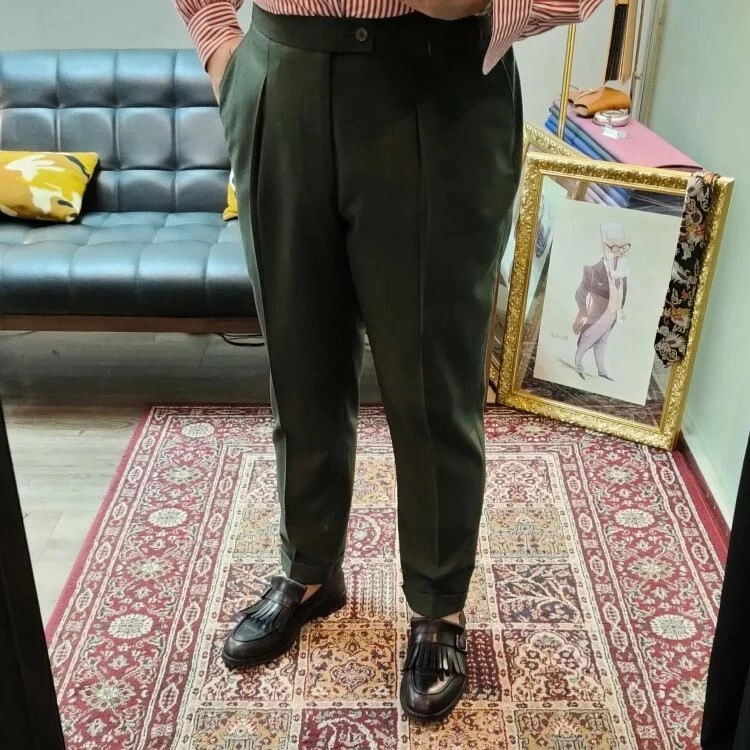 Custom Made A Pleated Trouser