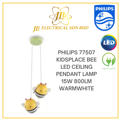 PHILIPS 77507 KIDSPLACE BEE LED PENDANT LIGHT 15W 800LM 3000K WARMWHITE SUITABLE FOR CHILDREN