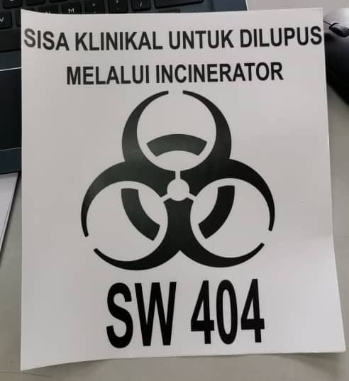 CLINICAL WASTE STICKER FOR BINS Bio Hazard Bin Clinical Waste Tong Sampah  Johor Bahru (JB), Johor, Malaysia, Johor Jaya Supplier, Supply, Rental, Repair | AS Cleaning Equipment