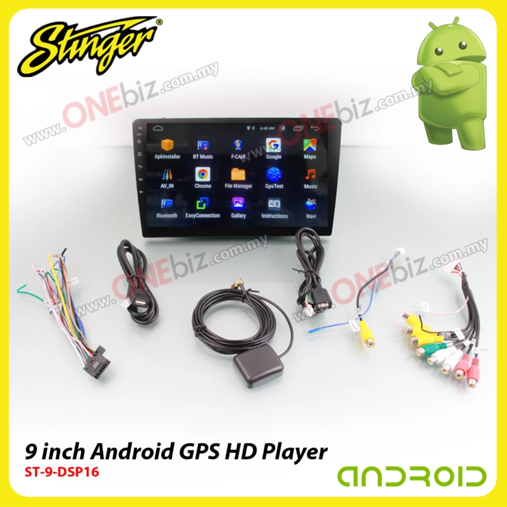 Stinger 9 inch / 10.1 inch Android GPS HD Player 1GB RAM + 16GB ROM with IPS 2.5D HD Glass Capacitance Screen Player - ST-9-DSP16 / ST-10-DSP16