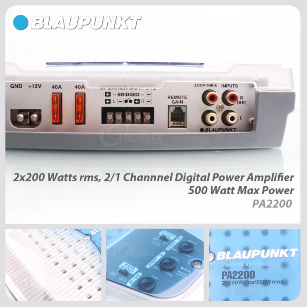 Blaupunkt 2x200 RMS 2/1 Digital Power Amplifier - AV-PA2200