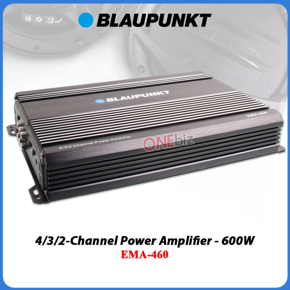 Blaupunkt 4/3/2-Channel Power Amplifier - 600W + 6.6 Inch 4-Way Quadaxial Speaker 100W - BP-AP1664N460