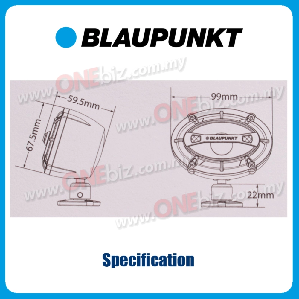 Blaupunkt Velocity Power 30Watts Max. Output Power Car Speaker - MPS1401M