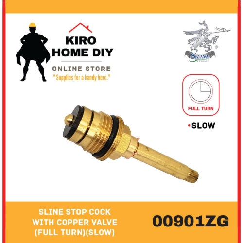 SLINE Stop Cock Copper Valve/ Sink Tap Cartridge (Full Turn)(Slow) - 00901ZG