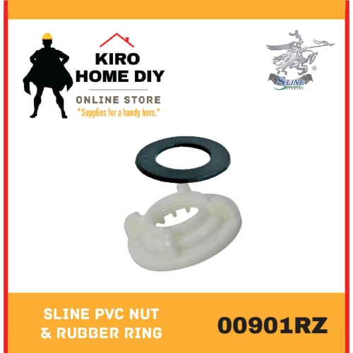 SLINE PVC Nut & Rubber Ring/ Slipnut/ Slipwasher - 00901RZ