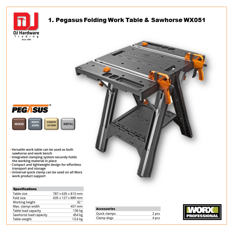 worx folding work bench