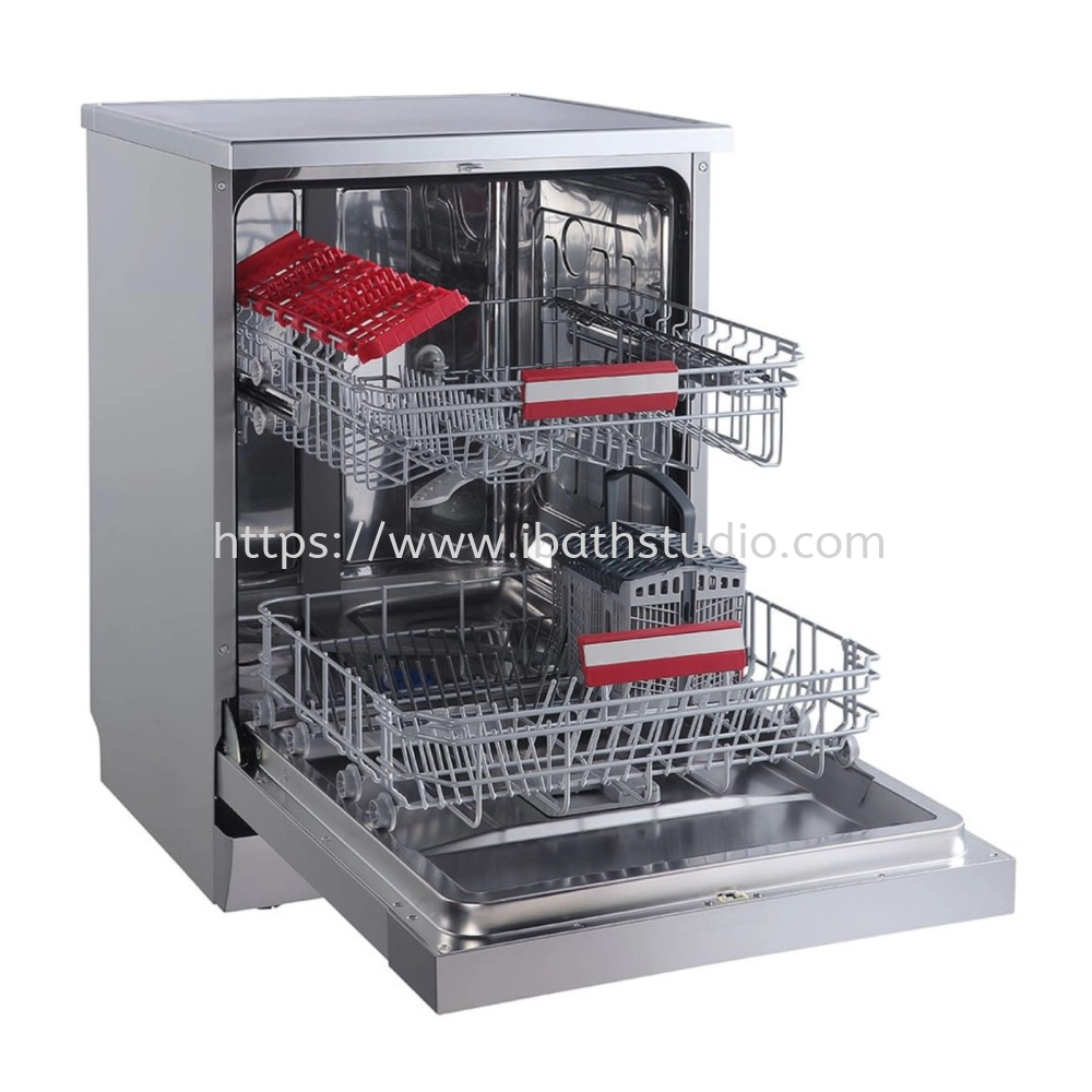 TOSHIBA DW-14F1(S)-MY FREE STANDING DISHWASHER WITH DUAL WASH ZONE (14 PLACE SETTING)