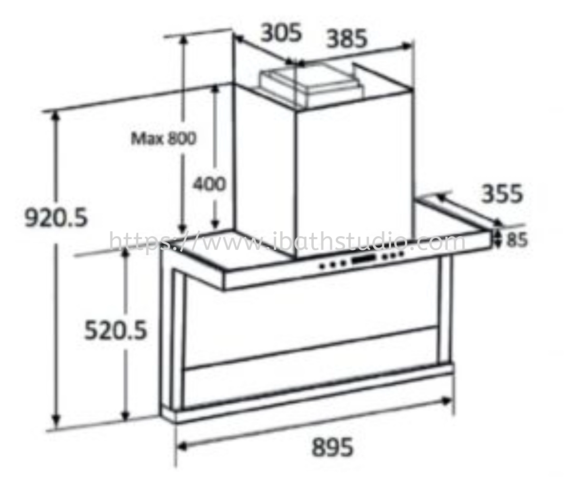 LIVINOX LCH-COPPERPLUS-90SS COOKER HOOD