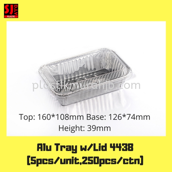 Aluminium Foil Tray w/Lid 4438 Aluminium Foil Tray Johor Bahru (JB), Malaysia, Pasir Gudang Supplier, Wholesaler, Supply, Supplies | SJ DIY PLASTIC DISTRIBUTION (M) SDN BHD