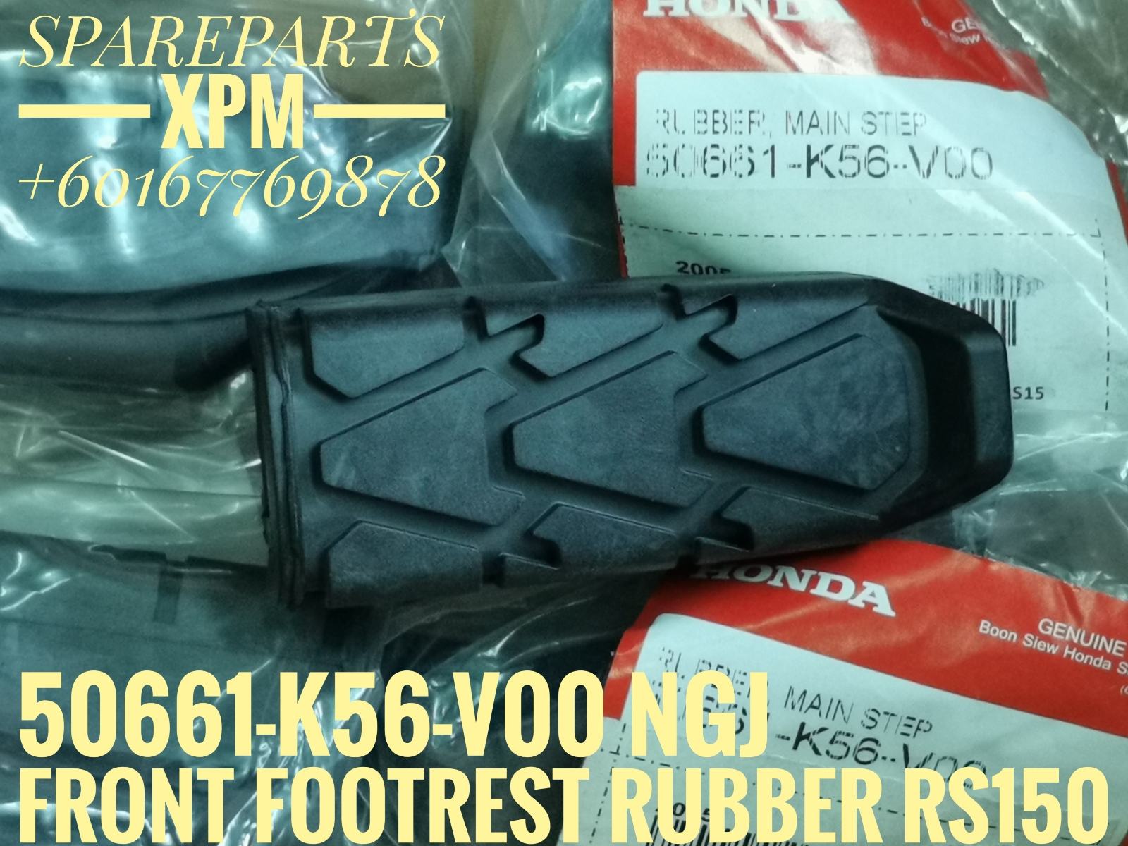 FRONT FOOTREST RUBBER/RUBBER MAIN STEP RS150 50661-K56-V00 AEE 