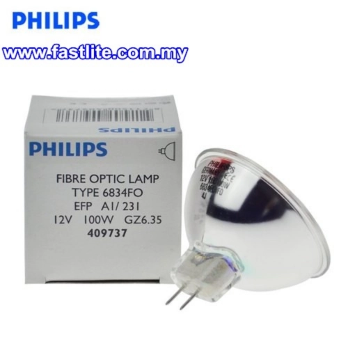 Philips 6834FO 12v 100w GZ6.35 EFP A1/231 Fibre Optic Projection lamp (made in Germany)