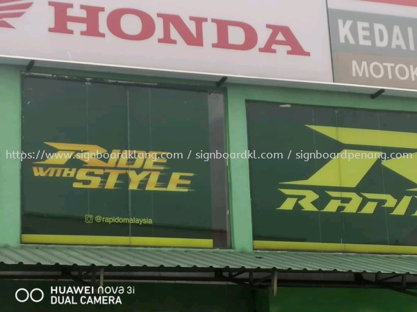 vehicle shop glass sticker signage signboard at klang kuala lumpur shah alam puchong kepong bangsar GLASS STICKERS Klang, Malaysia Supplier, Supply, Manufacturer | Great Sign Advertising (M) Sdn Bhd