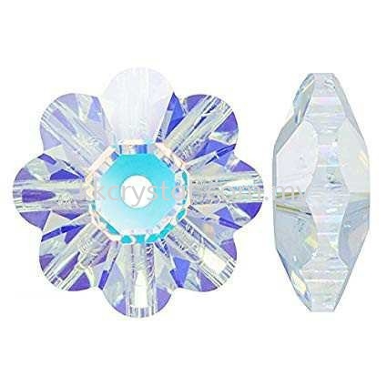 SW 3700 Margarita Flower, 8mm, Crystal AB (001AB), 4pcs/pack Sew-On Stone SW Crystal Collections  Kuala Lumpur (KL), Malaysia, Selangor, Klang, Kepong Wholesaler, Supplier, Supply, Supplies | K&K Crystal Sdn Bhd