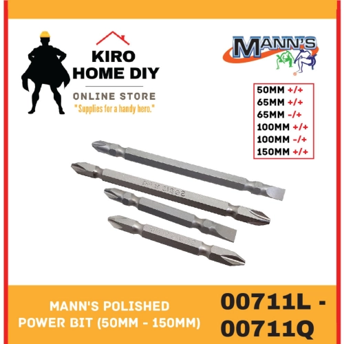 MANN'S Polished Power Bit (50mm - 150mm) -00711L/ 00711M/ 00711N/ 00711O/ 00711P/ 00711Q