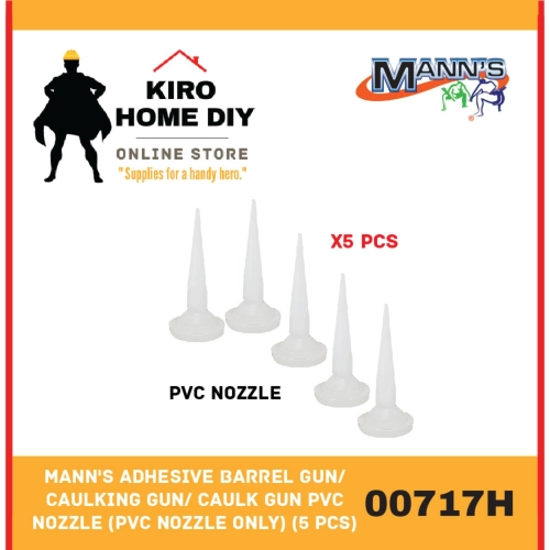 MANN'S Adhesive Barrel Gun/ Caulking Gun/ Caulk Gun PVC Nozzle (PVC Nozzle Only) (5 PCS) - 00717H