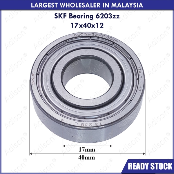 Code: 36203 6203zz SKF Bearing Oil Seal / Bearing Washing Machine Parts Melaka, Malaysia Supplier, Wholesaler, Supply, Supplies | Adison Component Sdn Bhd