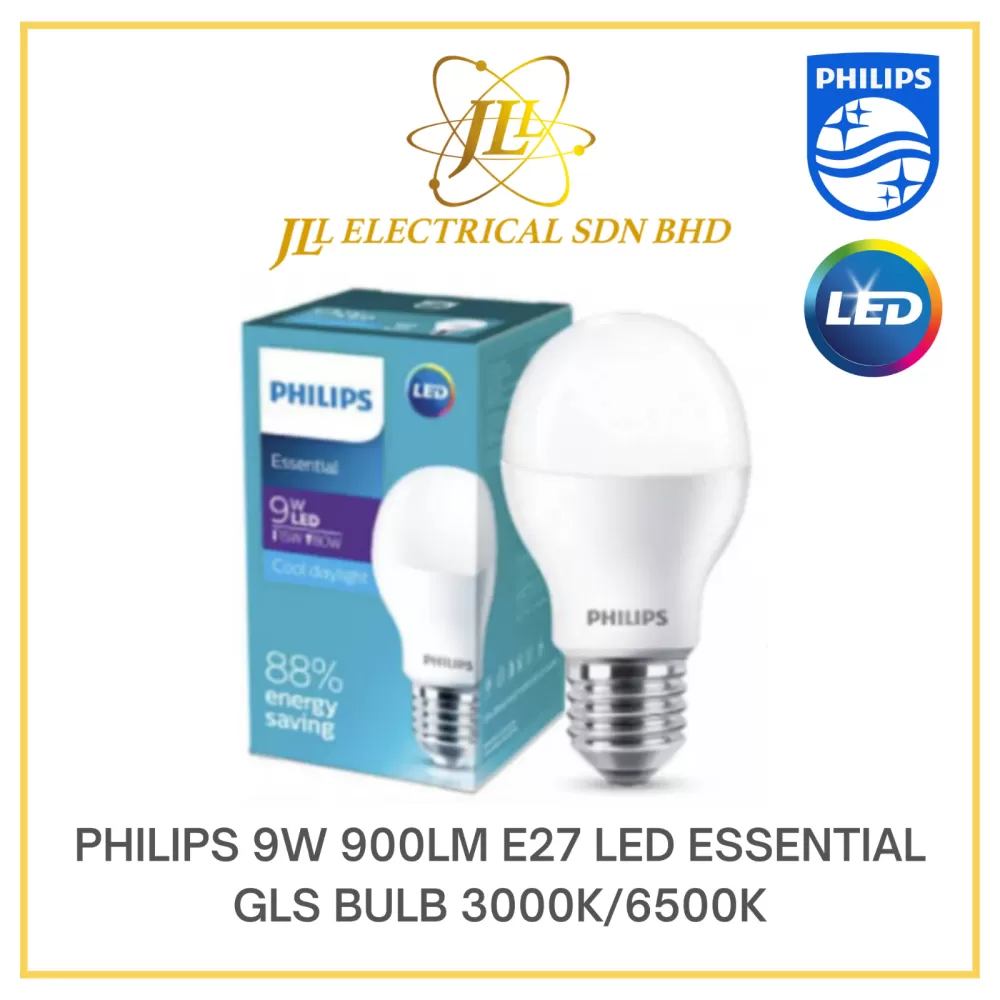 PHILIPS 9W 900LM E27 LED ESSENTIAL GLS BULB 3000K/6500K Kuala Lumpur (KL),  Selangor, Malaysia Supplier, Supply, Supplies, Distributor | JLL Electrical  Sdn Bhd