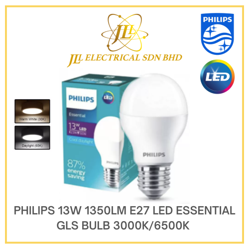 puree Demon Observeer PHILIPS 13W 1350LM E27 LED ESSENTIAL GLS BULB 3000K/6500K Kuala Lumpur  (KL), Selangor, Malaysia Supplier, Supply, Supplies, Distributor | JLL  Electrical Sdn Bhd