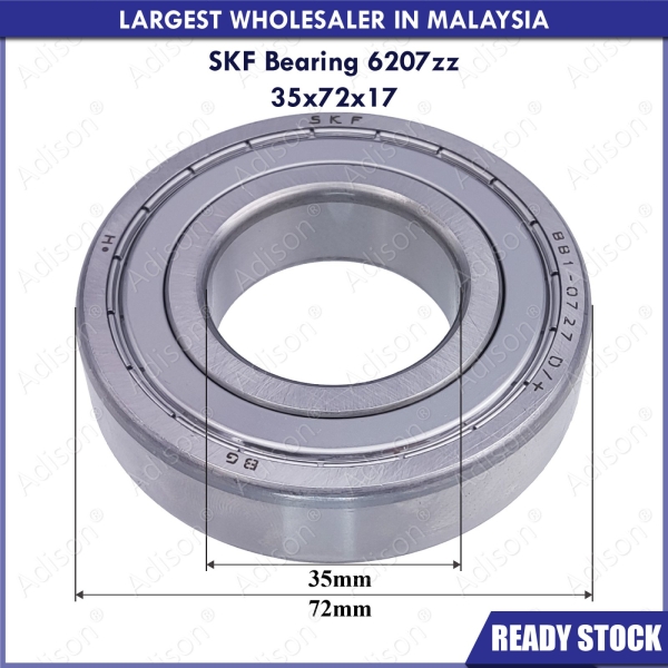 Code: 36207 6207zz SKF Bearing Oil Seal / Bearing Washing Machine Parts Melaka, Malaysia Supplier, Wholesaler, Supply, Supplies | Adison Component Sdn Bhd