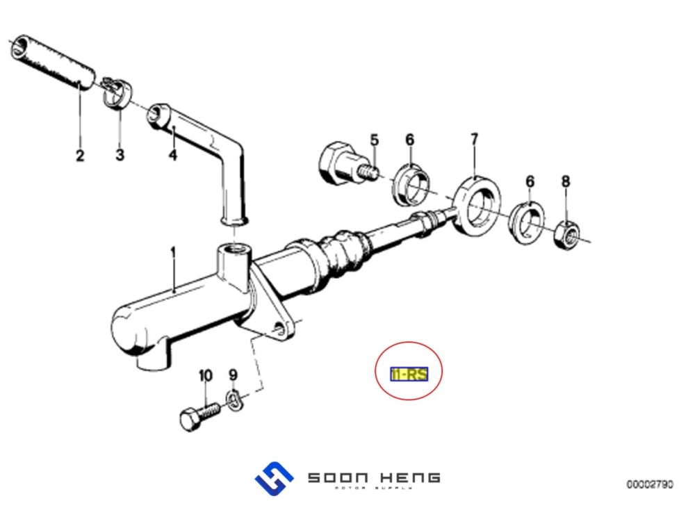 BMW 1502-2002tii, 1500-2000CS, 2.5CS-3.0CSL, 2500-3.3Li, E21, E12, E24 and E23 - Input Cylinder Clutch Repair Kit (FAG)