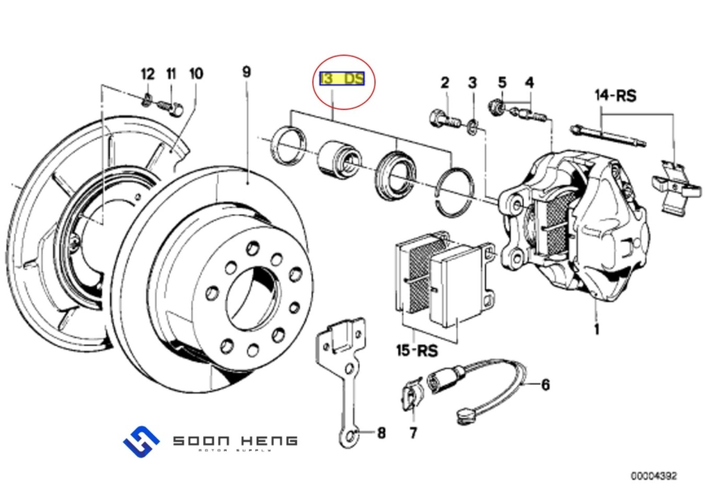 BMW E23 (728/ 730/ 732/ 733/ 735/ 745) UTC - Rear Brake Caliper Kit (ATE)