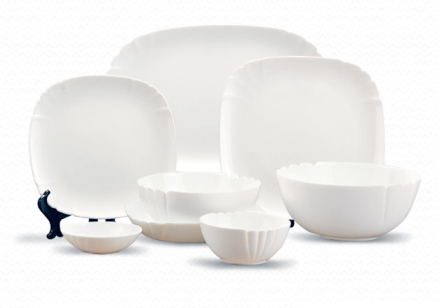 Luminarc Lotusia White Opal Dinnerware