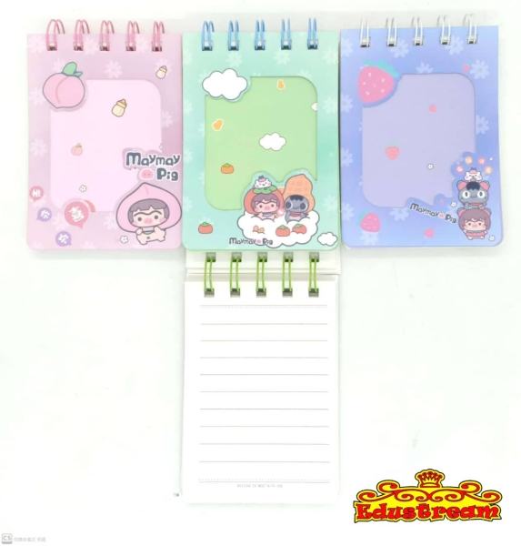 MAYMAY PIG SPIRAL NOTEBOOK A7  (3 IN 1 PACK) Book Stationery & Craft Johor Bahru (JB), Malaysia Supplier, Suppliers, Supply, Supplies | Edustream Sdn Bhd