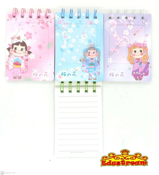 SAKURA GIRLS SPIRAL NOTEBOOK A7  (3 IN 1 PACK) Book Stationery & Craft Johor Bahru (JB), Malaysia Supplier, Suppliers, Supply, Supplies | Edustream Sdn Bhd