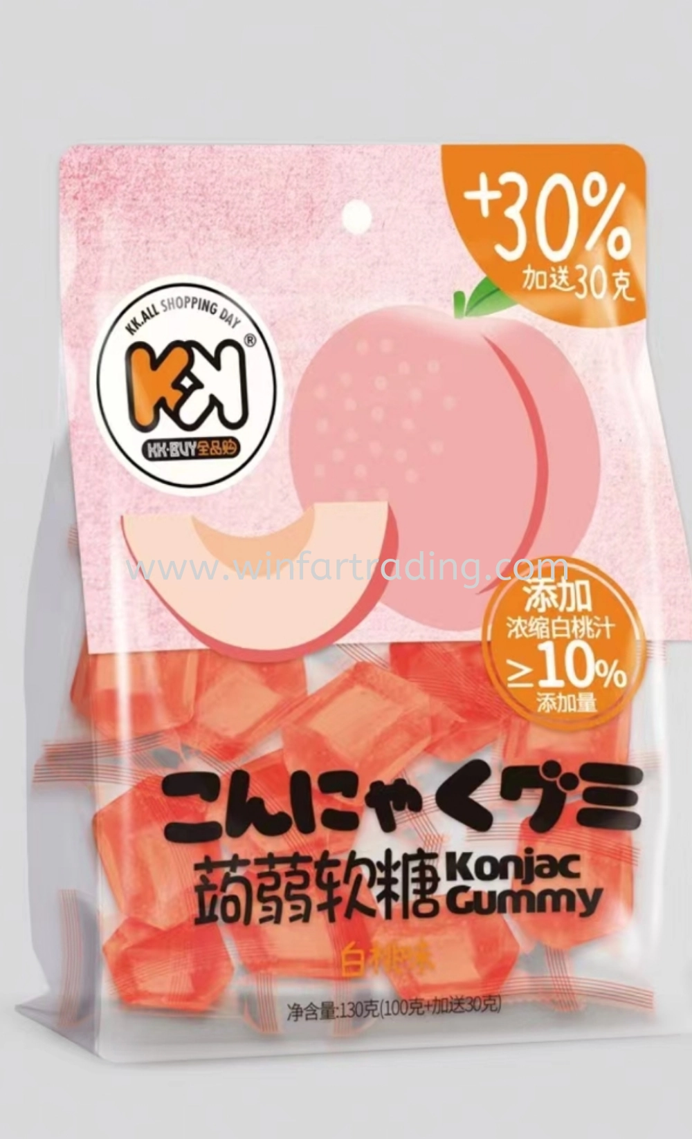 YOMAN KONJAK GUMMY PEACH 130G BC4895235509444