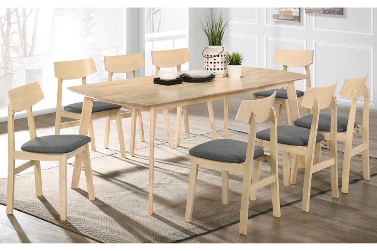 WOODEN DINING SET 1+8 (BIGWAY A + KEN A)
