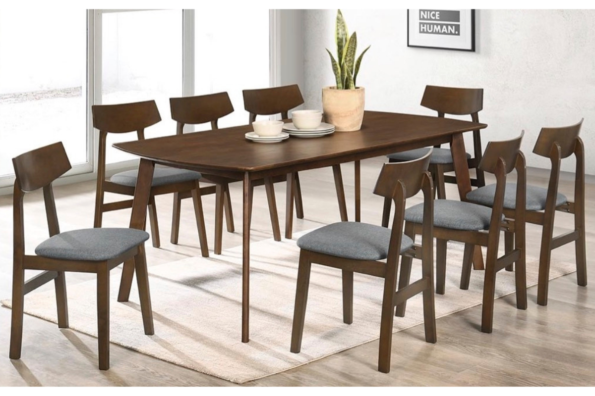 WOODEN DINING SET 1+8 (BIGWAY B + KEN B)
