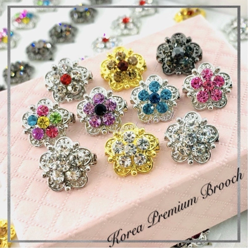 Elegant Brooch 10pcs Korea Premium Baby Brooch Kerongsang Tudung  Dagu Brooch Pin Hijab Muslimah Brooch Dagu- D2668