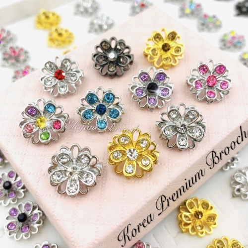 Elegant Brooch 10pcs Korea Premium Baby Brooch Kerongsang Tudung Pin Tudung Muslimah Brooch Pin-D2625