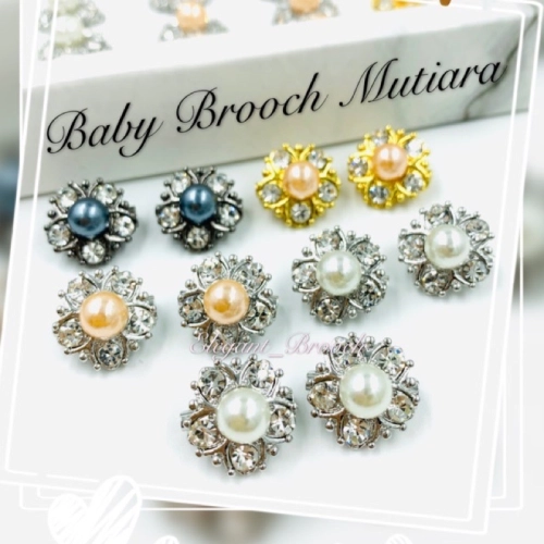 Elegant Brooch 10pcs Premium Pearl Baby Brooch Sabah Mutiara Pin Tudung Hijab Kerongsang Dagu Muslimah M2624