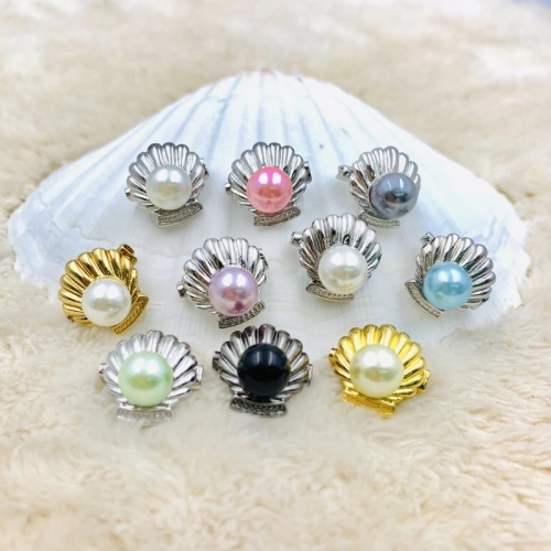 Elegant Brooch 10pcs Korea Premium Pearl Baby Brooch SHELL Kerongsang Dagu Pin Tudung Muslimah Kerongsang Murah-D2799