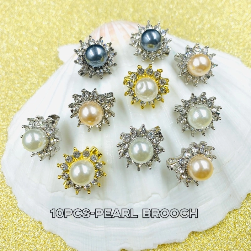 Elegant Brooch 10pcs Premium Pearl Baby Brooch Pin Tudung Kerongsang Mutiara Kerongsang Tudung-D2654